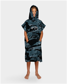 Billabong Youth Boys Hoodie Towel, Black Camo