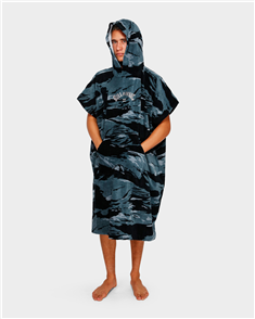 Billabong Mens Hoodie Towel, Black Camo