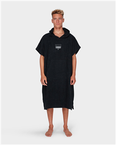 Billabong Mens Hoodie Towel, BLACK