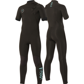 Vissla Wetsuits BOYS 7 SEAS 2/2MM  FULL SUIT SS STEAMER, Black