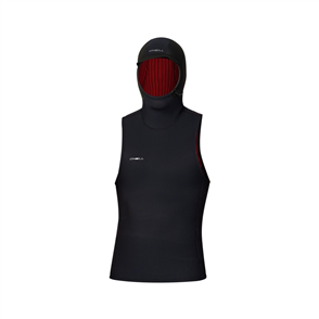 O'Neill HYPERFIRE NO SLEEVE GBS HOODED VEST, BLK BLACK