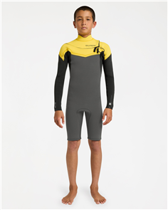 Billabong Wetsuits 2/2mm BOYS 8-16 ABSOLUTE ULTRA CZ LS SPRINGSUIT, ORG