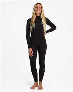 Billabong Wetsuits 3/2mm WOMENS ABSOLUTE CORE BZ STEAMER WETSUIT, BLK