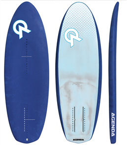 Agenda CARBON + EVA PRONE WAKE KITE FOIL BOARD, Blue, 5'0 WITH STRAP INSERTS