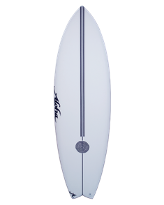 Aloha x Wood Twin-D Thruster (Fcsii) Fish Surfboard, Clear