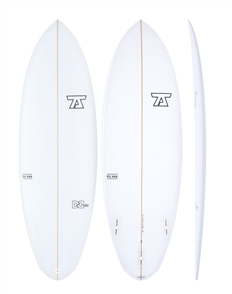 7S Double Down PU Surfboard, Clear