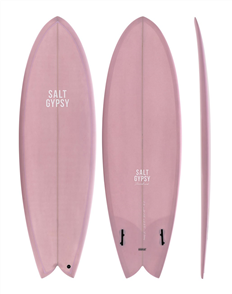 Salt Gypsy Surfboards Shorebird Surfboard, Dirty Pink