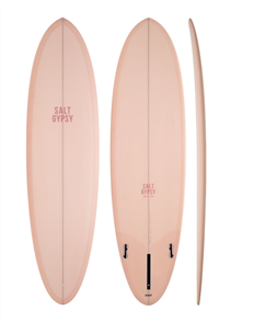 Salt Gypsy Surfboards Mid Tide Surfboard, Blush Tint