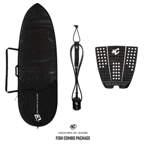 Creatures Of Leisure Fish 3mm Foam Lite Bag, 6'0 ICON Leash, Icon III Grip Combo
