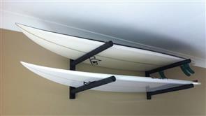 Curve Surfboard Wall Rack - Double Steel