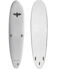 DRAG COFFIN 7'0 THRUSTER SURBOARD, WHITE