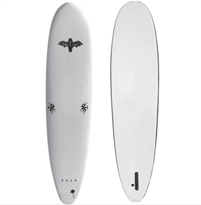 DRAG COFFIN 8'0 SINGLE FIN SURFBOARD, BLACK