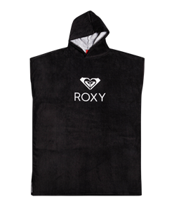 Roxy ANTHRACITE HOODED TOWEL, BLACK