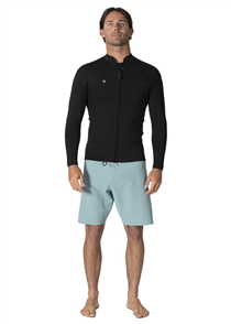Vissla SOLID SETS 2MM FRONT ZIP WETSUIT JACKET, BLACK