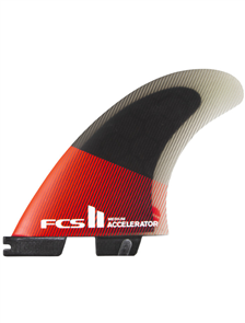 FCS II Accelerator PC Tri Retail Fins, Red/Black