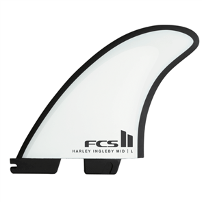 FCS II Harley Mid PC Large White Tri Retail Fins, Wht