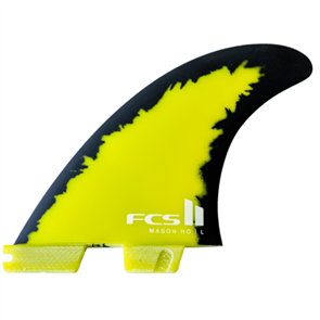 FCS II MH PC AirCore Medium Tri Retail Fins, Yellow/Blk