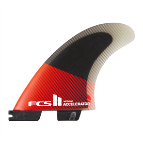 FCS II Accelerator PC Large Red/Black Thruster Fin Set
