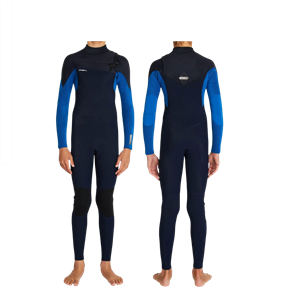 O'Neill BOYS HYPERFREAK Chest Zip 4/3+MM L/S STEAMER, AB2 ABYSS/BLK/ULTRABLUE
