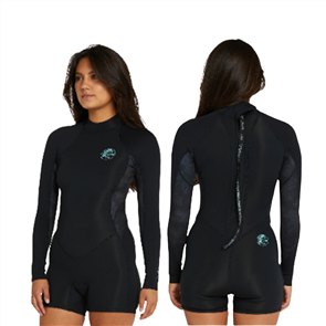 O'Neill BAHIA BACK ZIP 2MM L/S SPRINGSUIT, BLACK