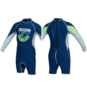 O'Neill BOYS TODDLER SPF LS SPRING RASHSUIT , MARINE/CGREY