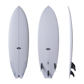 NSP Kingfish Protech2 FCS II Thruster Surfboard, White