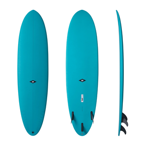 NSP Magnet Protech2 FCS II Thruster Surfboard, Teal
