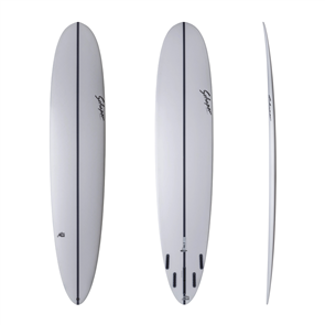 NSP Shapers Union Pro 9 CSE Single + 4x FCS II Longboard, Clear