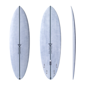 NSP Shapers Union Hybrid X HDT 5x FCS II Surfboard, Sanded/Grey