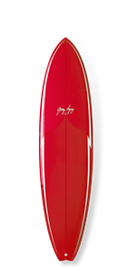 GERRY LOPEZ Little Darlin PU Five-fin, Red, 7'6
