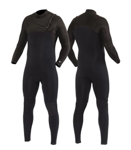 Vissla Wetsuits HIGH SEAS 2 FULL CHEST ZIP 4/3mm STEAMER, STEALTH