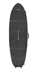 Ocean & Earth HYPA FISH / SHORT TRAVEL COFFIN SURFBOARD BAG - 3 BOARD WHEELIE, BLACK