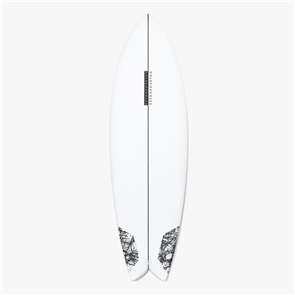 Haydenshapes Hypto Twin PU FCS II 2 Fin Surfboard, Clear