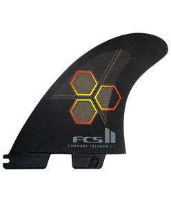 FCS II CI PC Large Black/Flame Quad Rear  Fins
