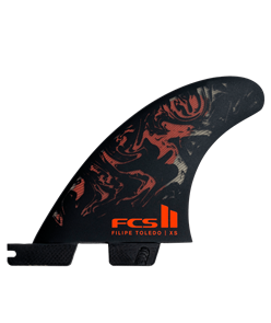 FCS II FT PC XS Black/Red Thruster  Fins