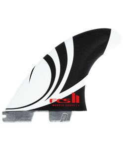 FCS II Sharpeye PC Carbon Black/White Large Quad Rear  Fins
