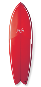 GERRY LOPEZ Something Fishy PU Quad-fin, Red, 6'0