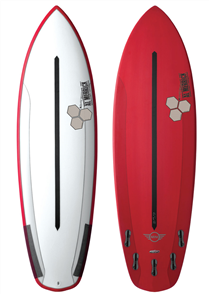 Channel Islands Mini Fusion Dual-Core Surfboard - Clear/Red