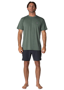 Vissla TWISTED ECO SS SUN SHIRT, Army Heather