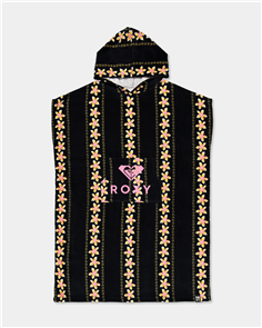 Roxy STAY MAGICAL PRINT HOOD TOWEL, BLK HIBISCUS, OS