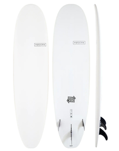 Modern Double Wide Epoxy Soft Surfboard, White