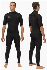 Vissla Wetsuits 7 SEAS 2-2mm SHORT SLEEEVE FULL SUIT STEAMER, Black