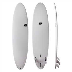 NSP Protech Fun Surfboard, White Tint  FTU