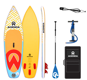 Agenda Prodigy Youth iSup 8'6 Combo with F/Glass Paddle & 9ft Leash
