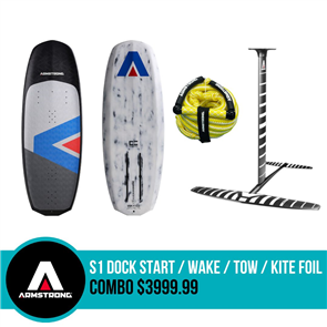 Armstrong Foils S1 DOCK START / WAKE / TOW / KITE FOIL COMBO
