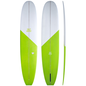 Salt Gypsy Surfboards x CYNTHIA ROWLEY Dusty PU Surfboard, Ivory Lime
