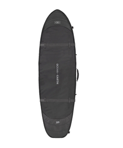 Ocean & Earth HYPA FISH or SHORTBOARD TRAVEL COFFIN SURFBOARD BAG- 5 BOARD WHEELIE, BLACK