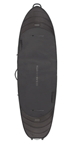 Ocean & Earth HYPA FISH or SHORTBOARD TRAVEL COFFIN SURFBOARD BAG- 5 BOARD WHEELIE, BLACK