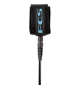 FCS 6' All Round Classic Leash, Tranquil Blue/Black