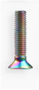 Armstrong Foils Fuse Bolt Torx M6 28.5mm 316L Stainless Steel Countersunk Screw (Rainbow Titanium Coating)